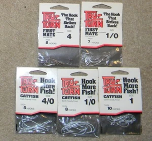 5 packs - Tru Turn 722ZS & 766ZS Catfish & Saltwater Hooks - New - Picture 1 of 1