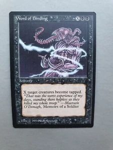 Word of Binding , MTG The Dark (1994) Common Black Sorcery NM - Picture 1 of 2