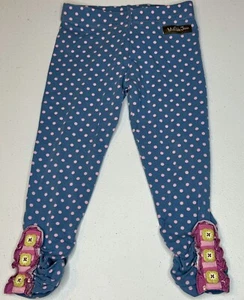 Matilda Jane Girls MJ blue/pink polka dot and button accents pants (2) - Picture 1 of 5