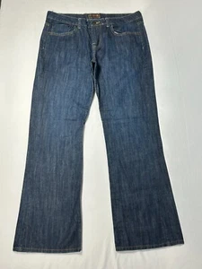 BITTEN by SARAH JESSICA PARKER Jeans Women 12R Dark Blue Boot Cut Distressed - Picture 1 of 8