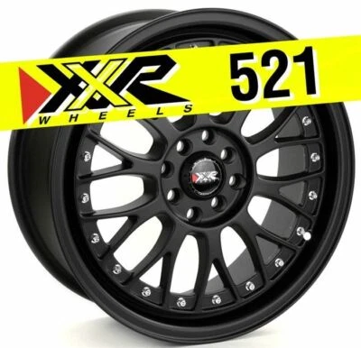XXR 521 17X7 4X100 4X114,3 +38 RUEDAS PLANAS NEGRAS PARA MAZDA MIATA SCION XB Foto 1 de 4