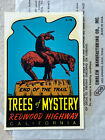 Vintage EMBLEM Manufacturing Co. Redwood Highway Travel Luggage Sticker #C-114