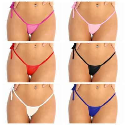 Damen Sexy Niedrige Taille Netz Mini Bikini Slip Micro G-String Tangas Unterwäsche - Bild 1 von 3