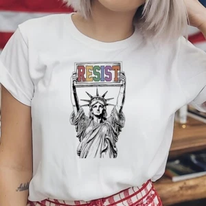 Resist Shirt Statue of Liberty Tshirt Resist T Shirt Women Resist Tshirt for Her - Picture 1 of 8