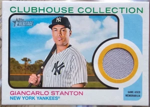 2022 Topps Heritage Clubhouse Collection Relic #CCR-GSN Giancarlo Stanton - Picture 1 of 2