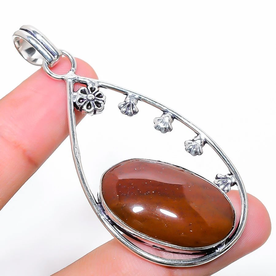 Colgante de joyería de plata de ley 925 con piedras preciosas hechas a mano mookaite 2,68" y533 Foto 1 de 1