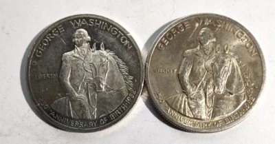 (2) 1982 George Washington 250th Anniversary Half Dollar Silver Coins - Image 1 of 2