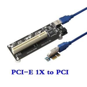 PCI-E Express X1 to PCI Riser Extend Adapter Card With USB 3.0 Cable new - Picture 1 of 8