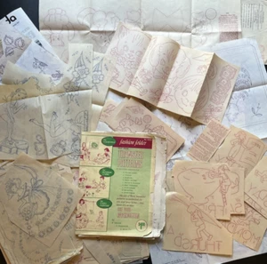 HUGE Vintage LOT of PAPER Embroidery Needlepoint Sewing & Crossstitch Patterns - Picture 1 of 17