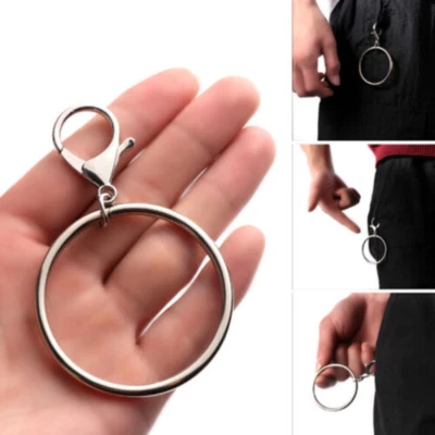 1pc Street Big Ring Key Chain Rock Punk Trousers Hipster Pant HipHop Access.HW - Imagem 1 de 4