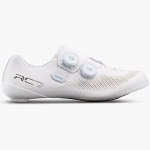 Zapatos para mujer Shimano ROAD ciclismo sin clip RC7 carbono SH-RC703 doble boa - blancos - Imagen 1 de 7