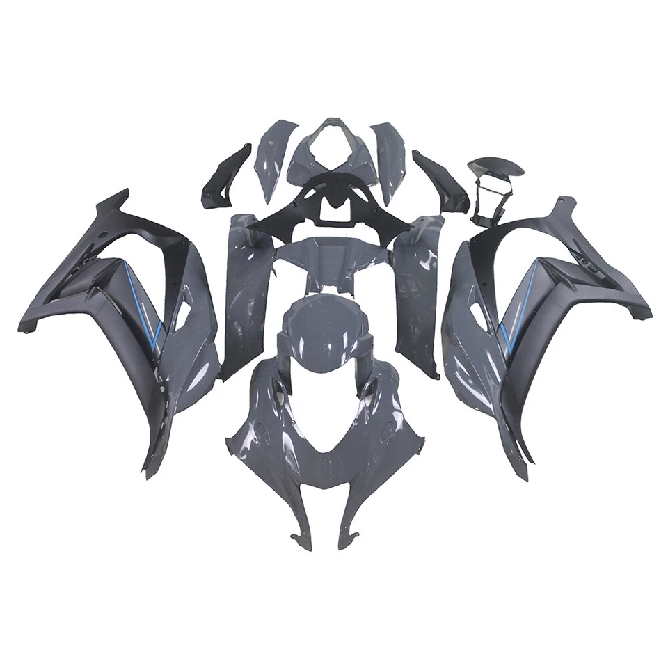 Kit de carenados para Kawasaki ZX10R Ninja 2016-2020 17 18 19 kit de carrocería negro gris Foto 1 de 4