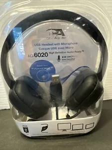 NEW CYBER ACOUSTICS AC-6020 HEADBAND HEADPHONES - Picture 1 of 7