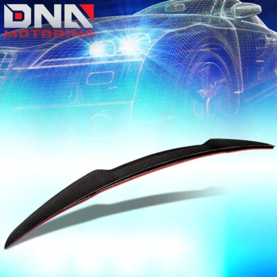 For 2017-2021 Audi A4 Quattro Sedan Carbon Fiber V-Style Trunk Spoiler Wing Lip - Image 1 of 4