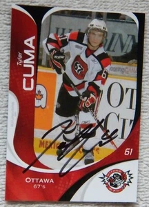 Minnesota Wild Tyler Cuma Signed 2007-08 EXunivers Ottawa 67's Card Auto - Picture 1 of 1