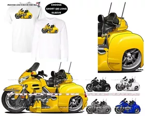 DigiRods Gold Wing Trike GL 1800 Colors Model Cartoon Motorcycle T Shirt - Picture 1 of 7