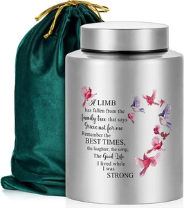 Bis zu 140 Pfund mittlere Urne für Erwachsene menschliche Asche - 7,3 Zoll dekorative Edelstahl S - Bild 1 von 12