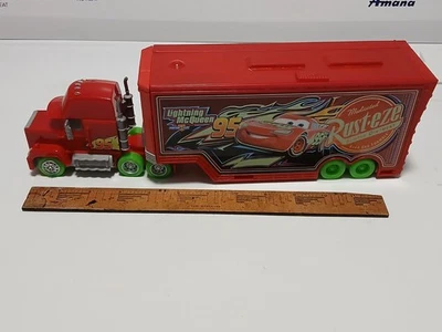 Disney Pixar Cars Glow Racers Mack Hauler Semi Truck Playset Vehicle Toy 2021 - Image 1 of 4