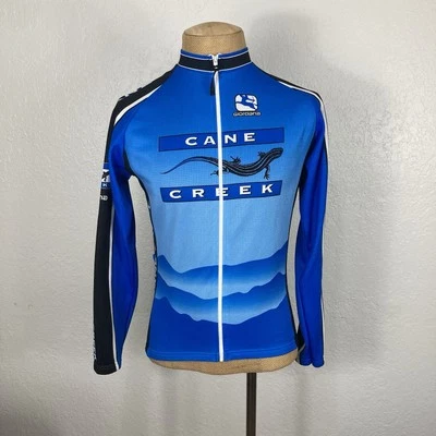 Giordana Cycling Bike Jersey Mens M-3-48 Blue Cane Creek Long-Sleeve Full Zip - Image 1 of 4