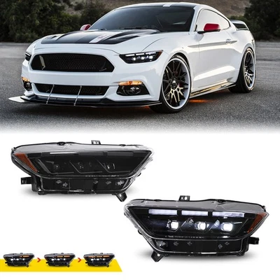 For 2015-2017 Ford Mustang Shelby Headlights 2016-2020 GT350 2020-2022 GT500 - Изображение 1 из 4