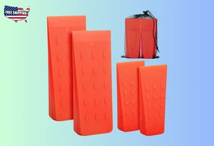 UNCO 5.5" & 8" Plastic Tree Felling Wedges 4-Pack with Bag - Picture 1 of 7