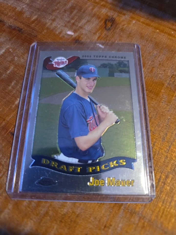 2002 Topps Chrome Joe Mauer Rookie #622 Draft Picks Twins HOF Legend catcher - Image 1 of 2