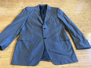 Abrigo deportivo de viaje Canali gris mini lana a cuadros talla 42L hecho en Italia - Imagen 1 de 10