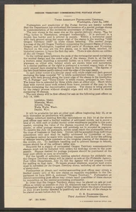 Scott #783 1936 3c Oregon Territory Post Office New Stamp Announcement Letter - Picture 1 of 1