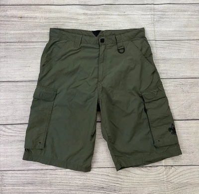 BOY SCOUTS OF AMERICA CENTENNIAL UNIFORM Mens Sz Medium Green Nylon Cargo Shorts - Image 1 of 4