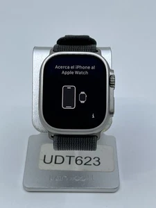 Unlocked Apple Watch Ultra 2 49MM Natural Titanium Green/Gray Trail Loop - Photo 1 sur 10