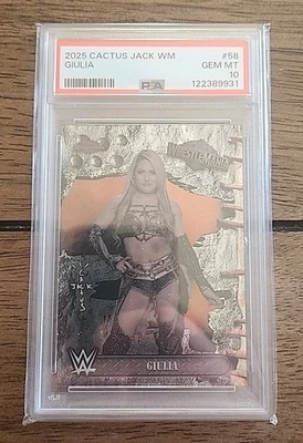 Giulia 2025 Topps Chrome WWE Cactus Jack x Wrestlemania PSA 10 Gem Mint #58 SP - Image 1 of 2