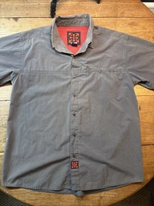 Independent Truck Company Shirt XL Gray Solid Short Sleeve Mechanic Y2K - Picture 1 of 11