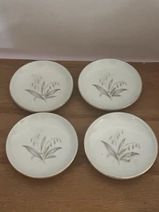 4 Vntg 3.25” Kaysons BUTTER PLATE coasters Golden Rhapsody Fine China Japan 1961 - Picture 1 of 6