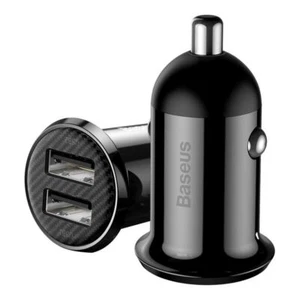 Chargeur De Voiture 12-24V 2xUSB 4.8A, Noir, Baseus - Photo 1 sur 5