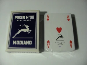 DOLLMAR CARTE DA GIOCO Sigillate-54 CARTE DA POKER N° 98 PLASTICATE-MODIANO BLU - Foto 1 di 2