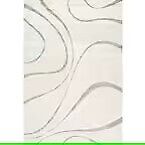 nuLOOM Area Rug 9'x12' Stain Resistant Carolyn Contemporary Curves Shag Cream