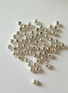 100pcs Silver Plated Spacer Beads 2/3/4mm Jewellery Making Findings  - Picture 1 of 1