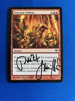 MTG Magic Volcanic Fallout Signed Artist Proof x1 Conflux Boros & Szikszai - Image 1 of 2