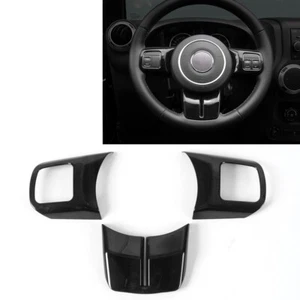 Cubierta decorativa moldeada volante apta para Jeep Wrangler JK 2011-17 negra - Imagen 1 de 6