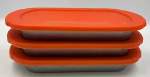 3 Pampered Chef Freezer Storage Containers #100078 - Picture 1 of 5