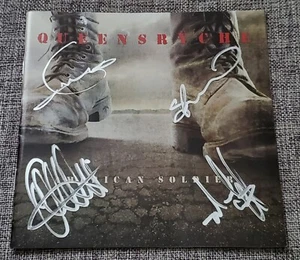 QUEENSRYCHE FULL BAND SIGNED AMERICAN SOLDIER CD BOOKLET AUTOGRAPHED - Picture 1 of 3