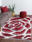 Luxury Shaggy Rugs Thick Soft Fluffy 3D Rose Rugs Large Bedroom Living Room Rugs