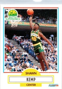 1990-91 Fleer Shawn Kemp #178 RC Rookie Seattle Supersonics - Bild 1 von 2
