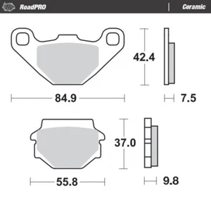 MotoMaster Rear Brake Pads for Kawasaki KLR650 1987-2004 RoadPRO Ceramic - Picture 1 of 1