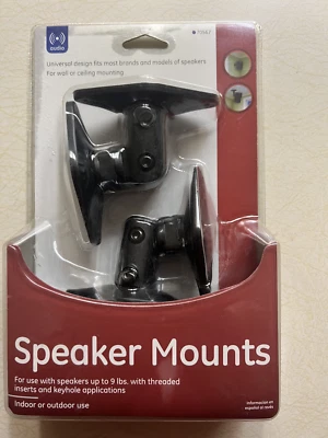 GE SPEAKER MOUNTS, 70567, UNIVERSAL DESIGN Indoor/Outdoor Use Brand New - Image 1 of 2