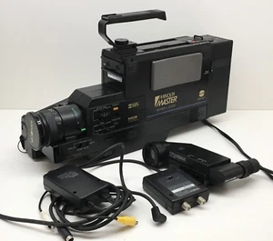 Cámara de video película Minolta Master Series-V 2000 vintage con cinta VHS con estuche - Imagen 1 de 9