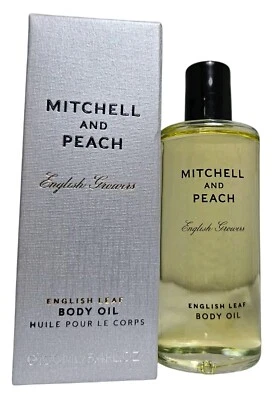 Aceite corporal Mitchell Peach English Growers English Leaf 3,4 oz 100 ml Inglaterra completa Foto 1 de 4