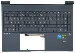 Klawiatura turecka HP Victus 16-R0000 16-R1000 AP7ID000810 RGB z podparciem dłoni - Zdjęcie 1 z 2