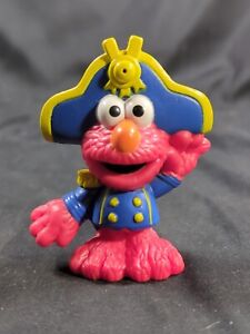 2013 Sesame Street Squishy Plastic Nautical Figure Captain Elmo Rare 3"T