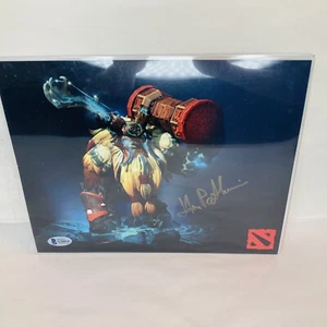 Bam Box Dota 2 Earthshaker Jugador John Patrick Lowrie Autografiado Beckett CERT - Imagen 1 de 8